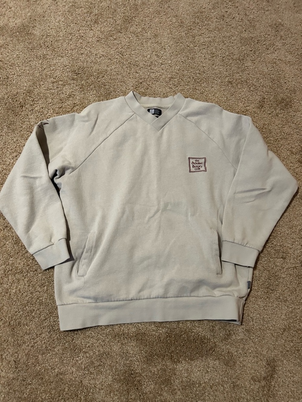 Lira Cream Pullover Sweatshirt with Chest Patch